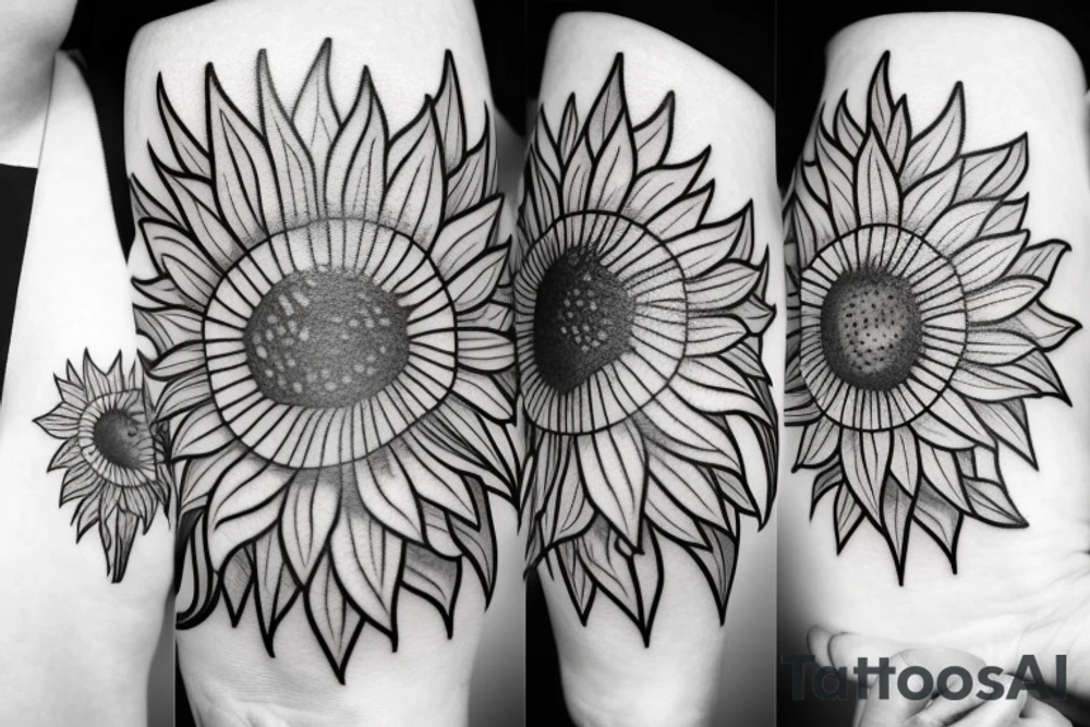 Small sunflower tattoo idea