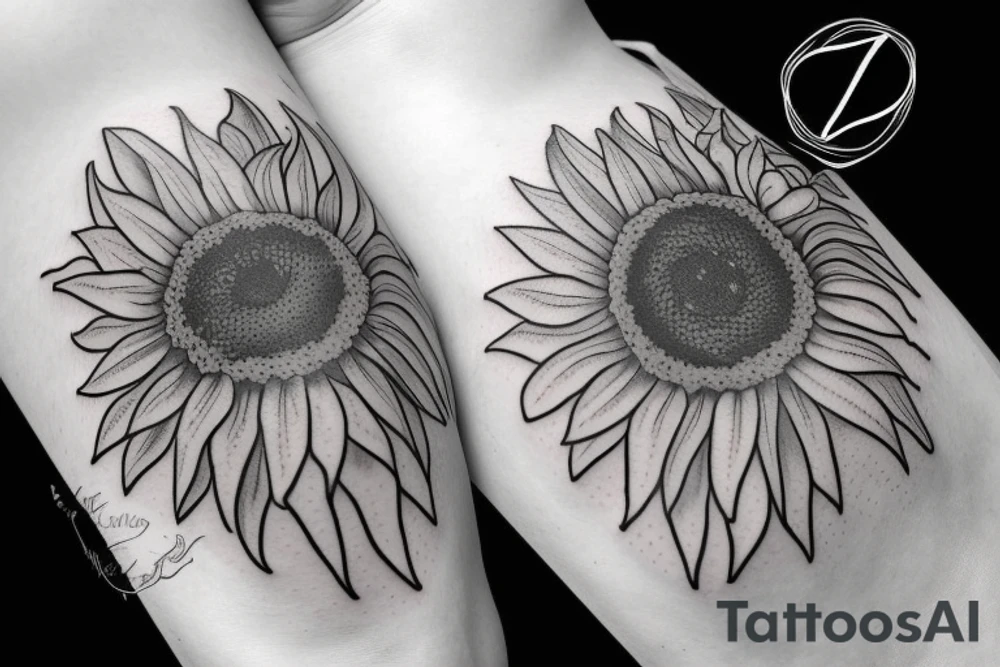 Small sunflower tattoo idea