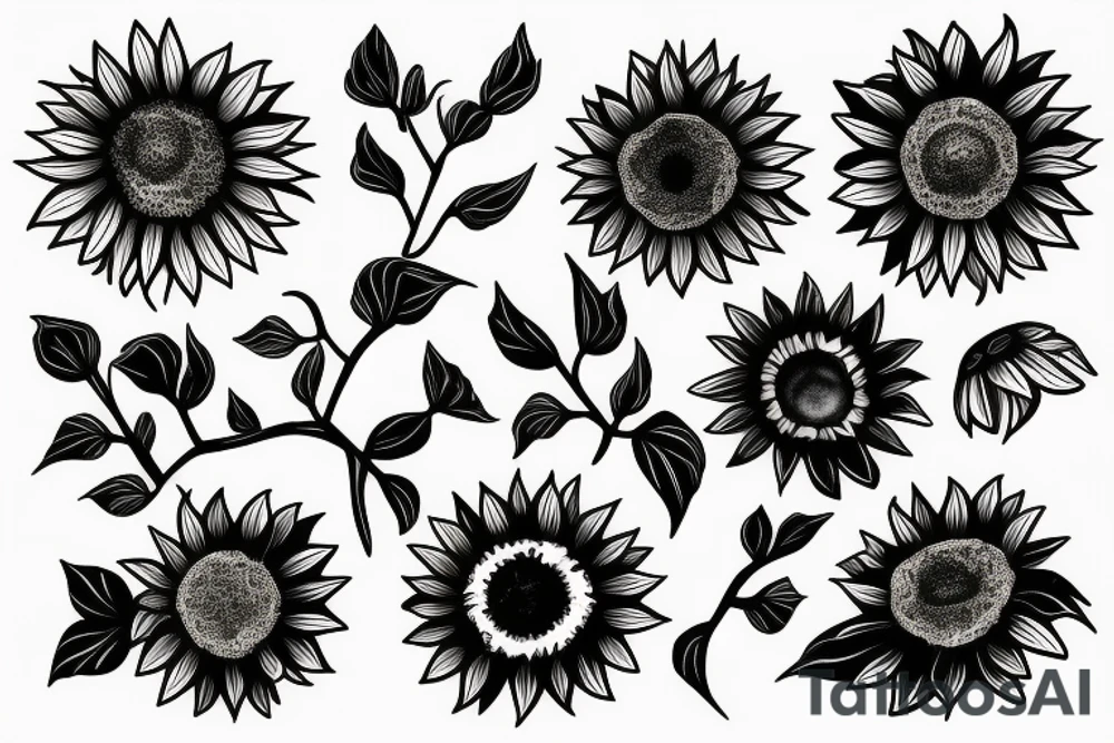 Small sunflower tattoo idea