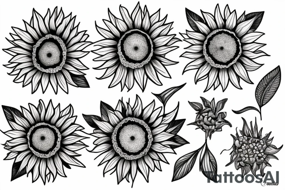 Small sunflower tattoo idea