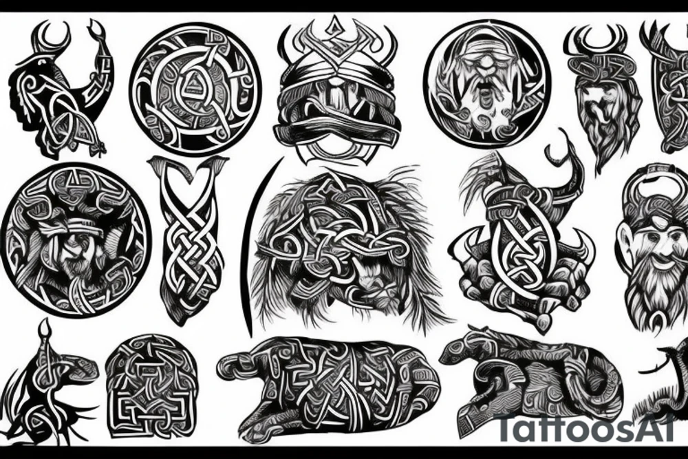 Oseberg style Viking tattoo tattoo idea