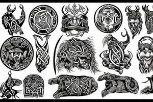 Oseberg style Viking tattoo tattoo idea