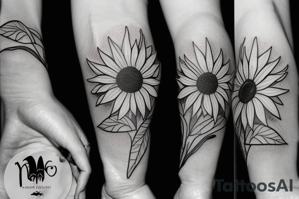 Small sunflower tattoo idea