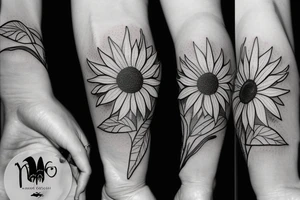 Small sunflower tattoo idea