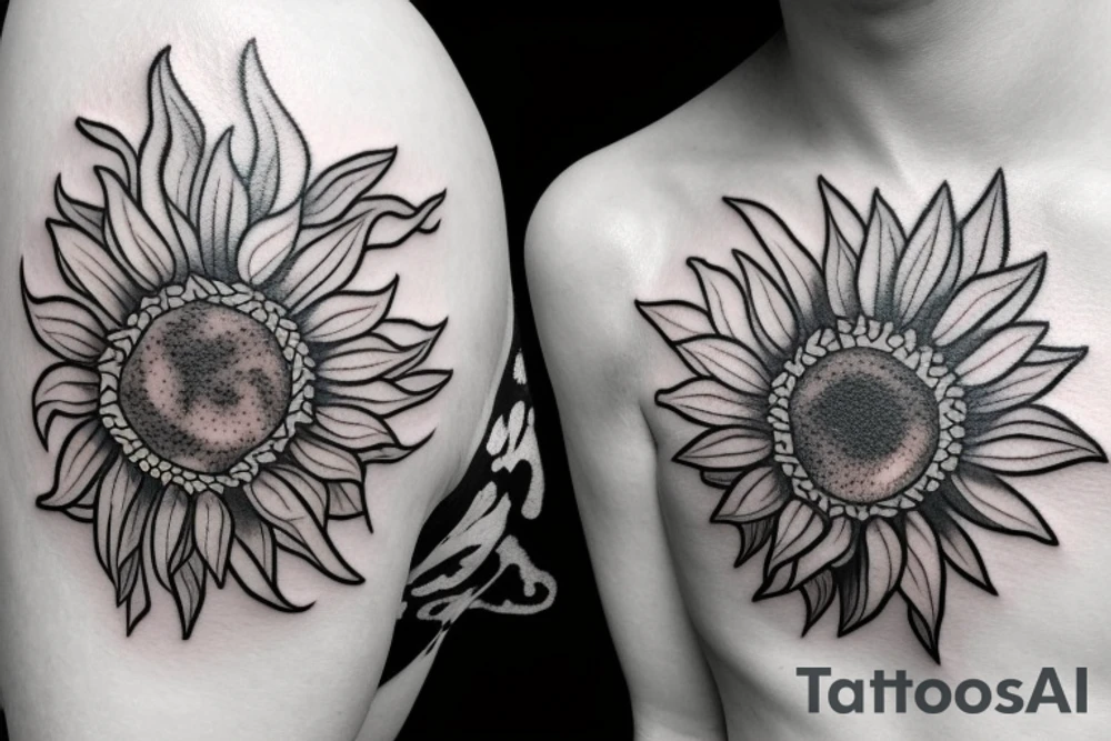 Small sunflower tattoo idea