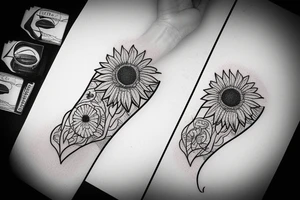Small sunflower tattoo idea