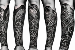 Oseberg style arm sleeve tattoo idea