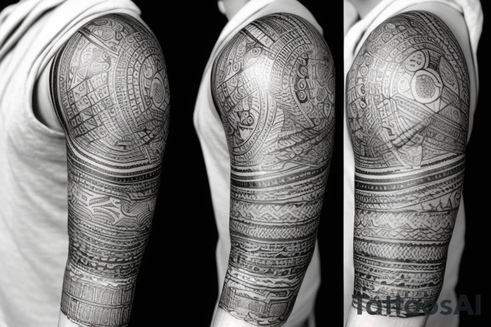 Oseberg style arm sleeve tattoo idea