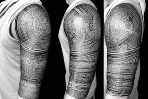 Oseberg style arm sleeve tattoo idea