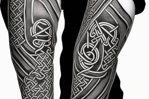 Osberg style rune stone carving leviathan historical viking for an arm sleeve tattoo idea