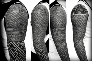 Osberg style rune stone carving leviathan historical viking for an arm sleeve tattoo idea