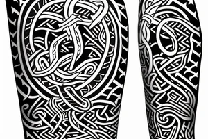 Osberg style rune stone carving jormungandr leviathan historical viking for an arm sleeve tattoo idea