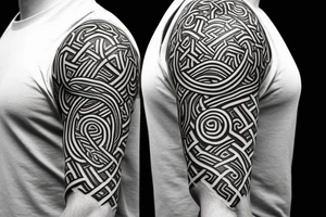 Osberg style Norse rune stone carving of the sea serpent jormungandr Viking ship for an arm sleeve tattoo idea