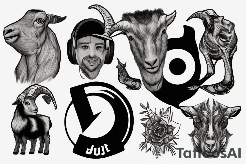 DJ with a goat tattoo idea