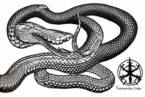 STave church in Urnes Norway 
style snake viking arm sleeve tattoo idea