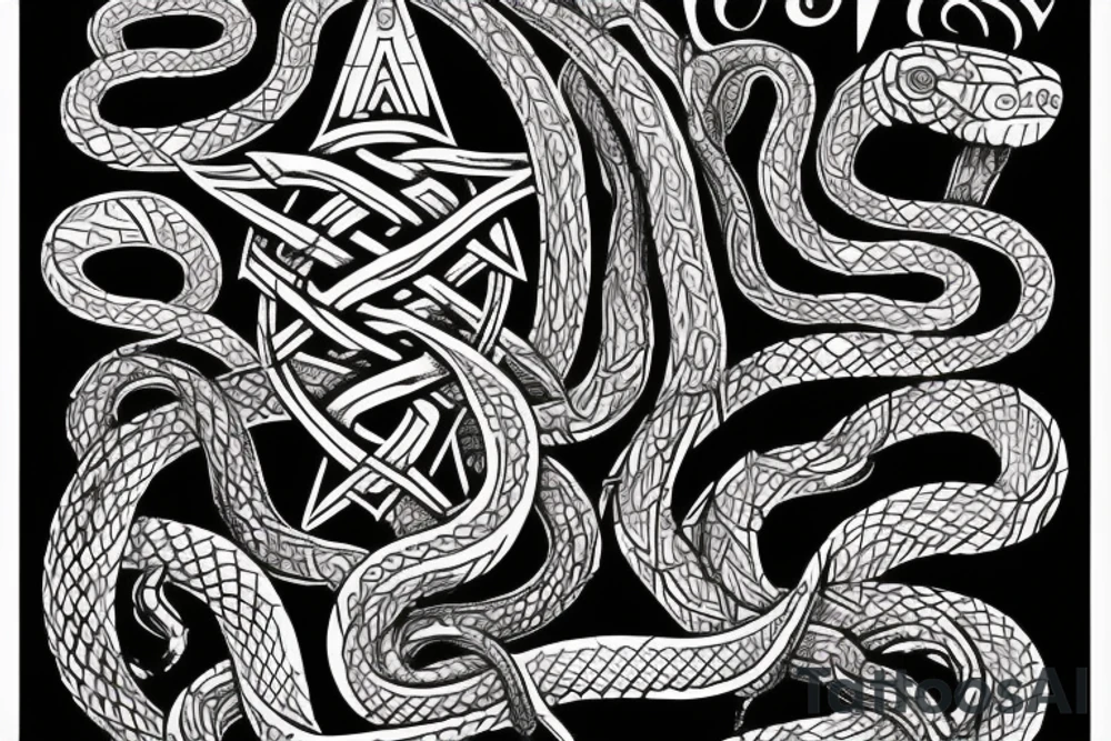 STave church in Urnes Norway 
style snake viking arm sleeve tattoo idea