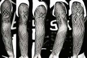 STave church in Urnes Norway 
style snake viking arm sleeve tattoo idea