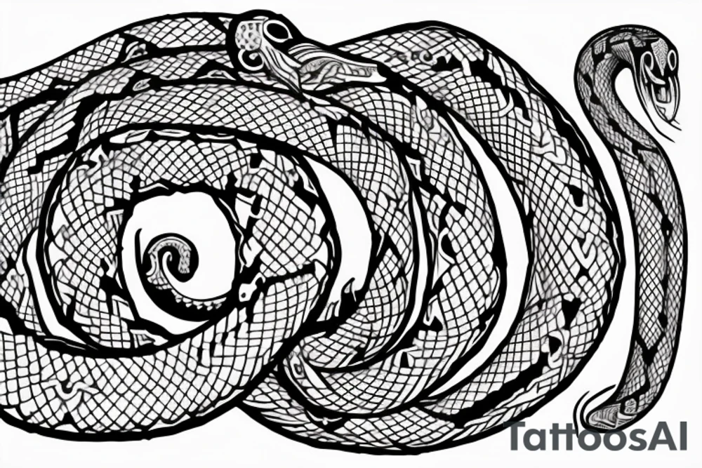 STave church in Urnes Norway 
style snake viking arm sleeve tattoo idea