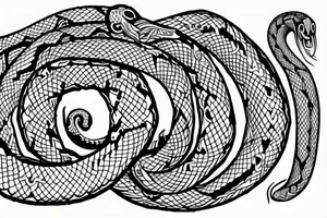STave church in Urnes Norway 
style snake viking arm sleeve tattoo idea