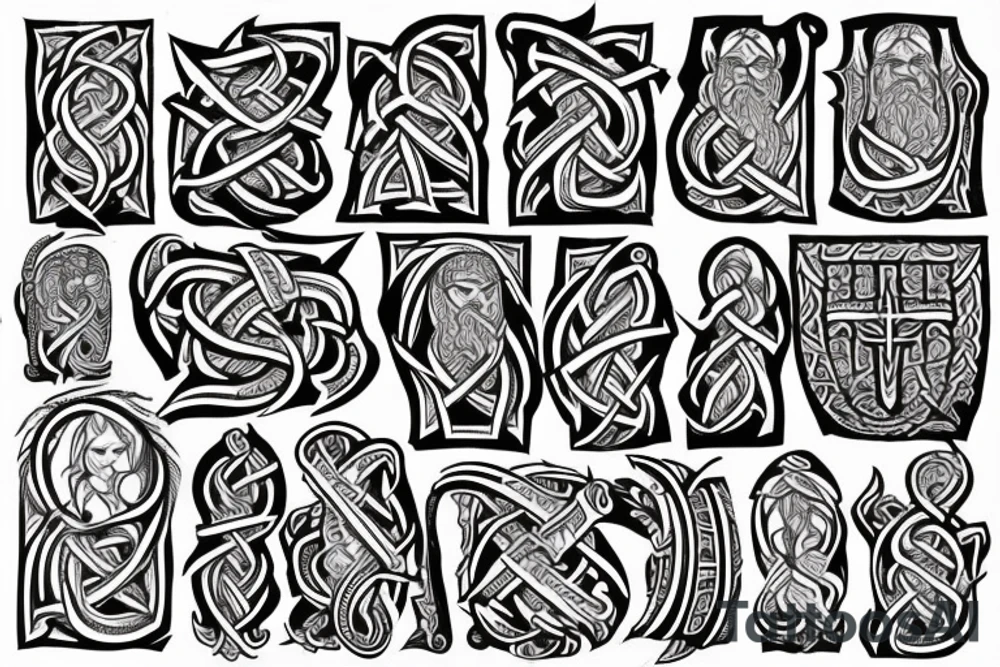 Stave church in Urnes Norway Stone carving style snake viking arm sleeve tattoo idea
