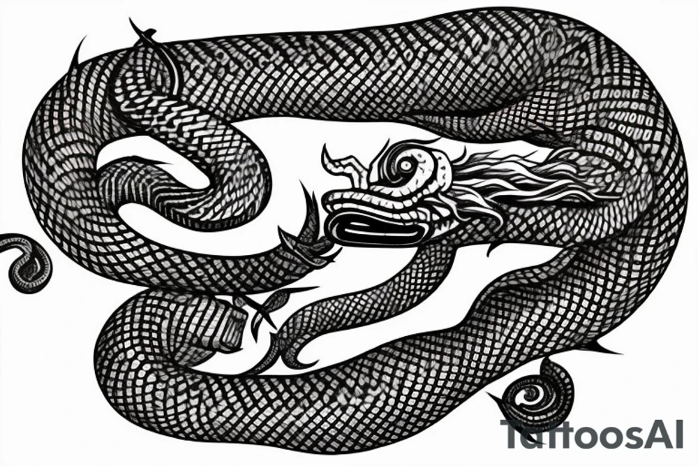 Sea serpent snake lindwyrm archaic carving sleeve
Rune stone carving viking tattoo idea