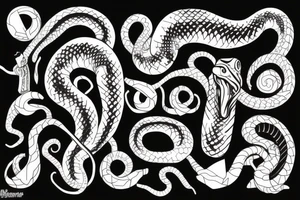 Urnes snake head tattoo idea