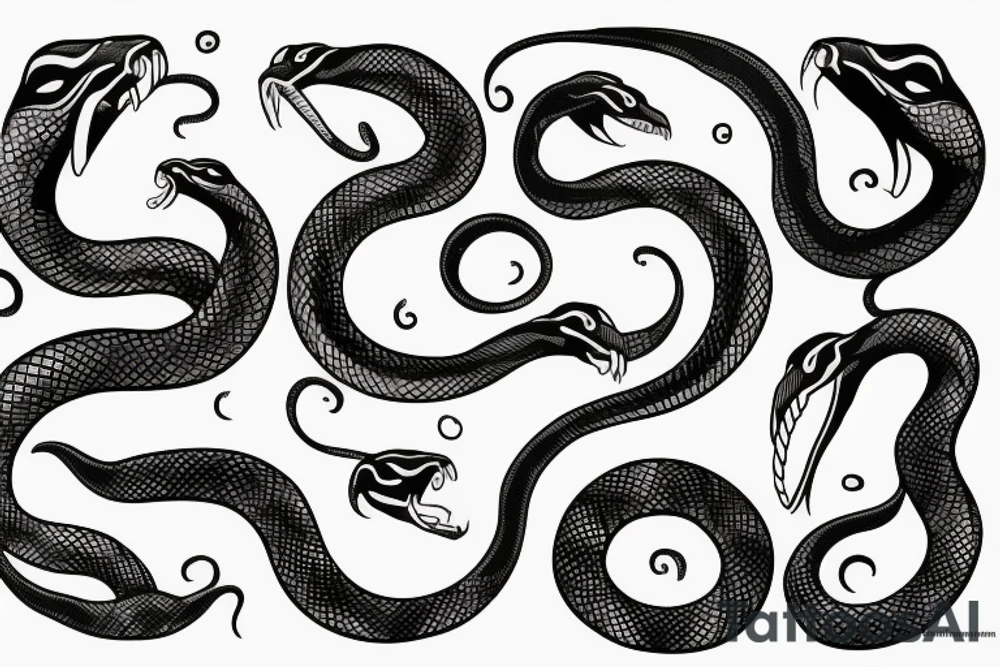 Urnes snake head tattoo idea