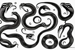 Urnes snake head tattoo idea