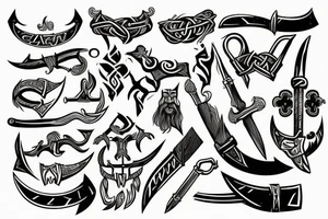 viking axe head tattoo idea