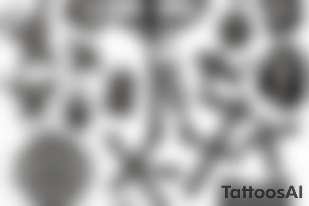 crucifix with viking inspired artwork tattoo idea