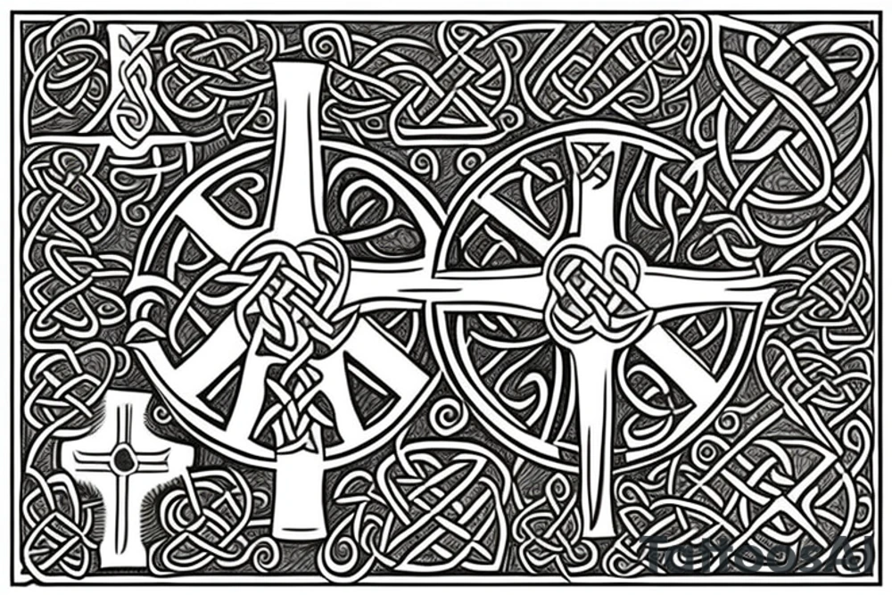 celtic cross tattoo idea