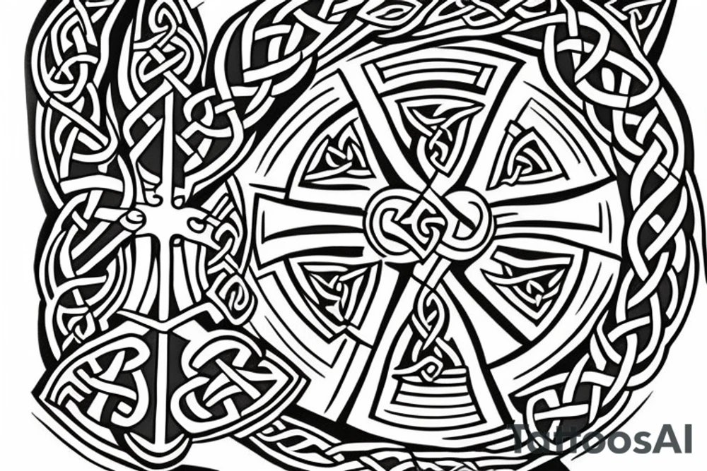 celtic cross tattoo idea