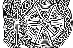 celtic cross tattoo idea