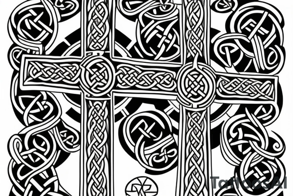 celtic cross tattoo idea