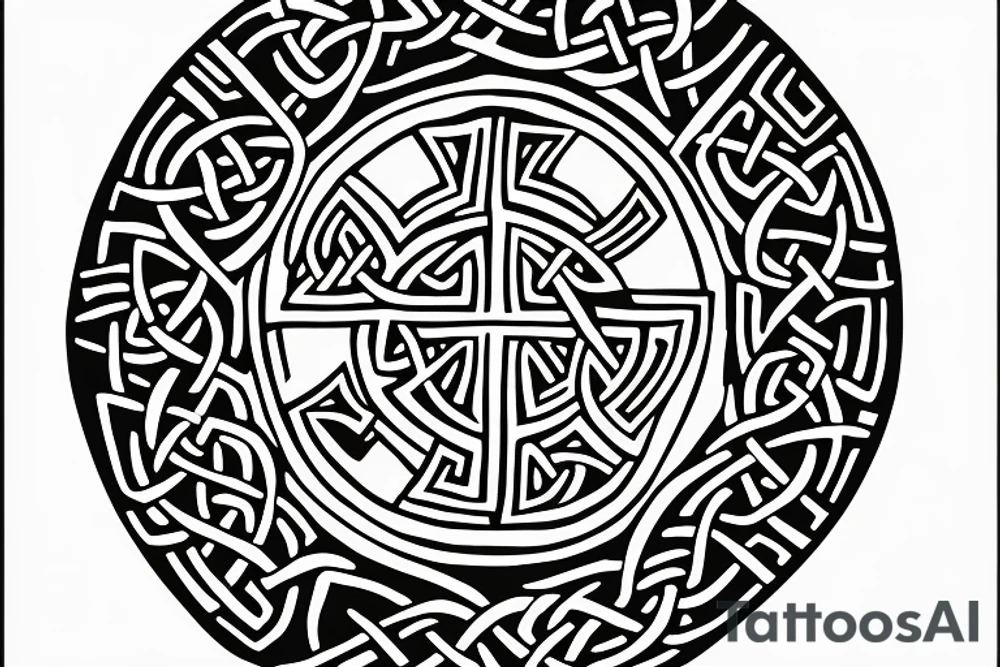 celtic cross tattoo idea