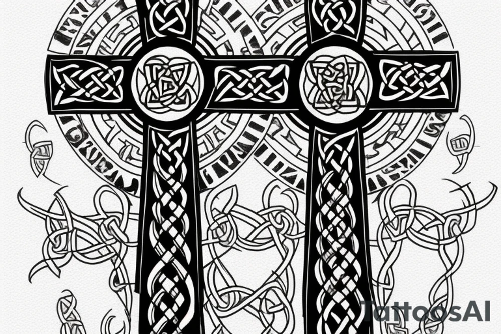 celtic cross tattoo idea