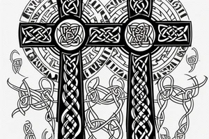 celtic cross tattoo idea