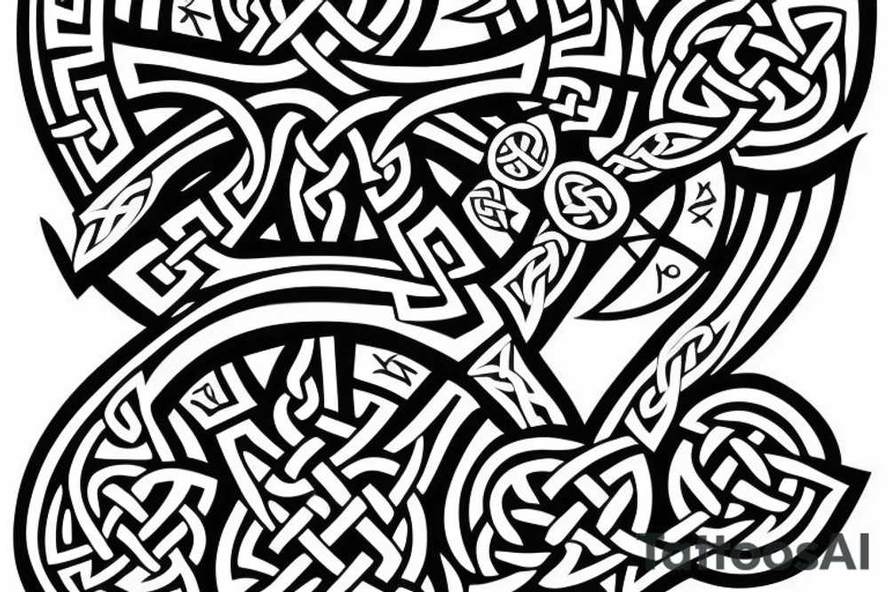 celtic cross viking tattoo idea