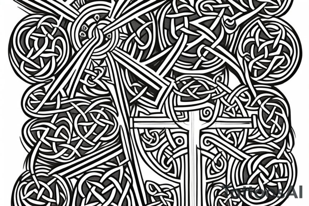 celtic cross viking tattoo idea