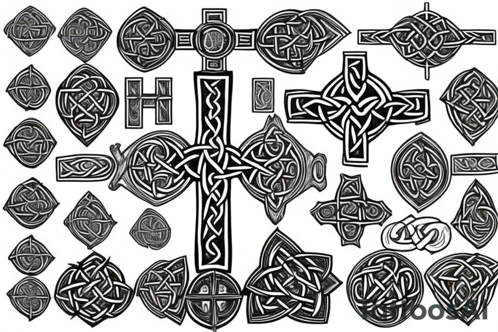 celtic cross viking tattoo idea
