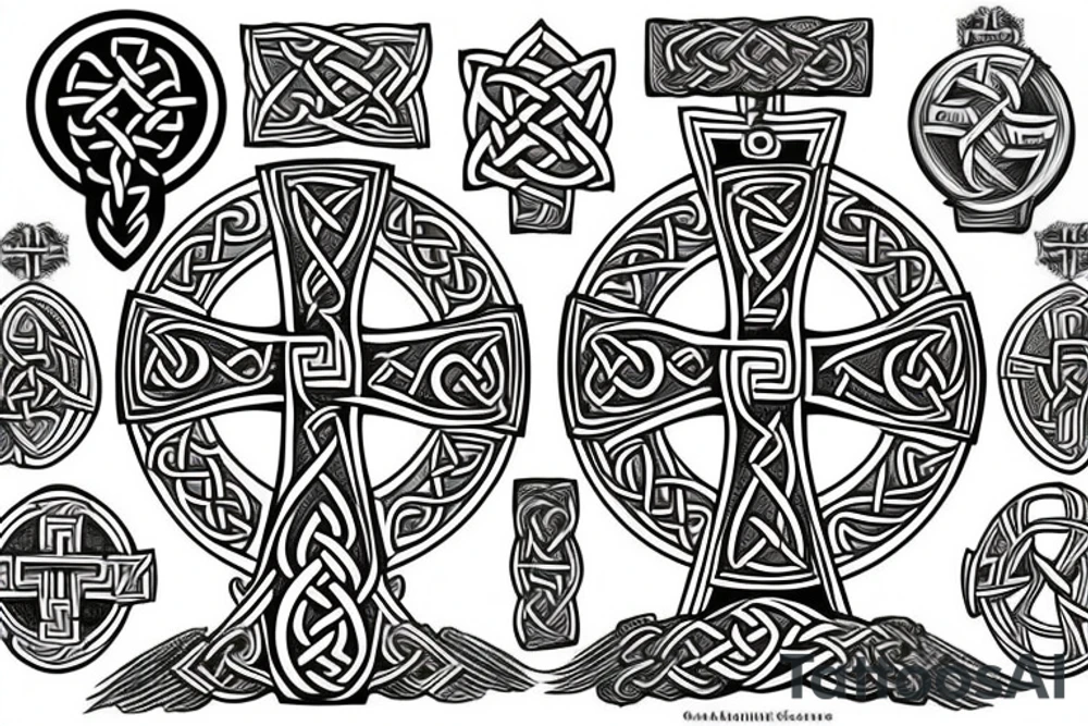 celtic cross viking tattoo idea