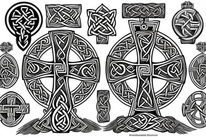 celtic cross viking tattoo idea