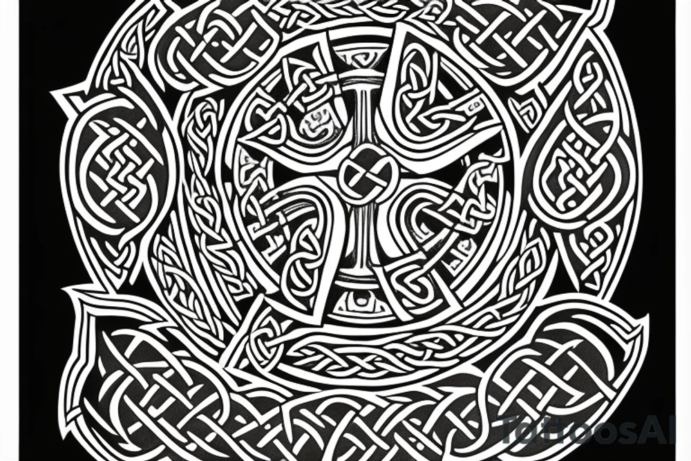 celtic cross viking tattoo idea