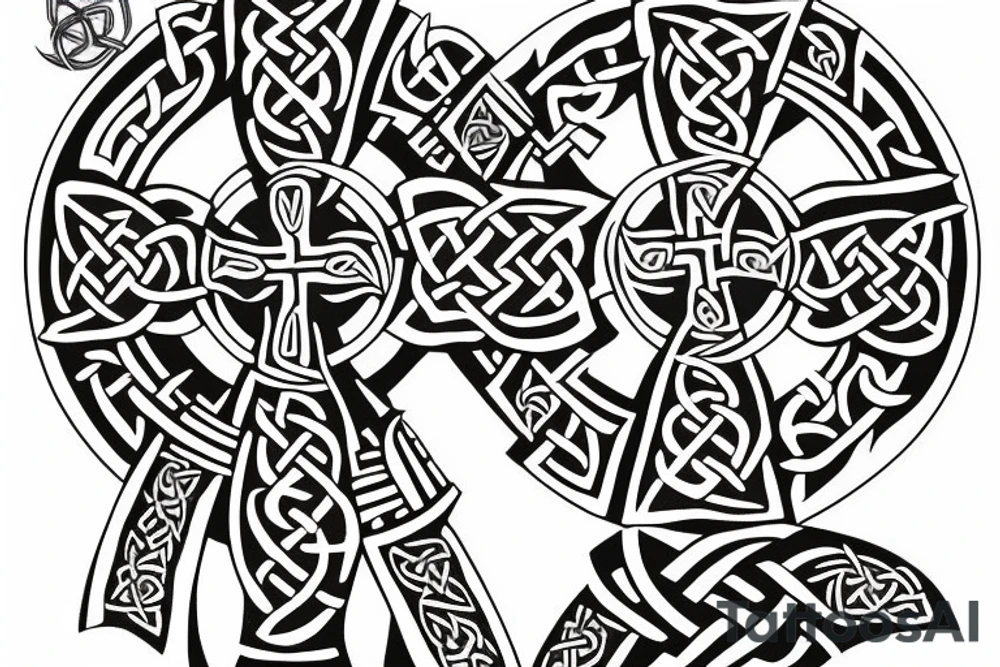 celtic cross viking tattoo idea