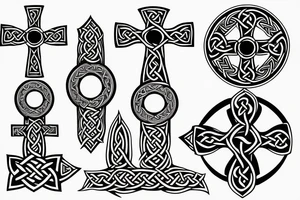 celtic cross viking tattoo idea