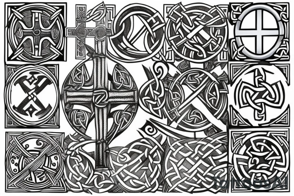 celtic cross viking tattoo idea