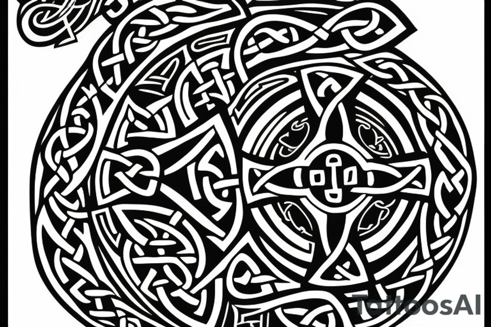 celtic cross viking tattoo idea