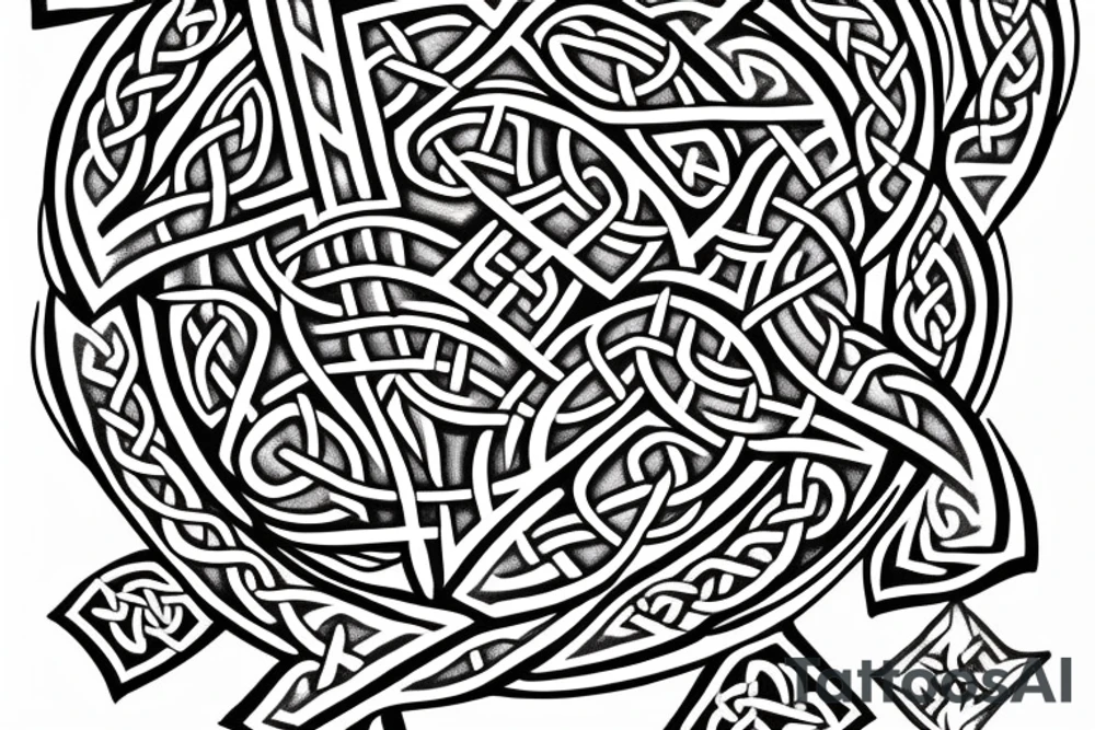 celtic cross viking tattoo idea