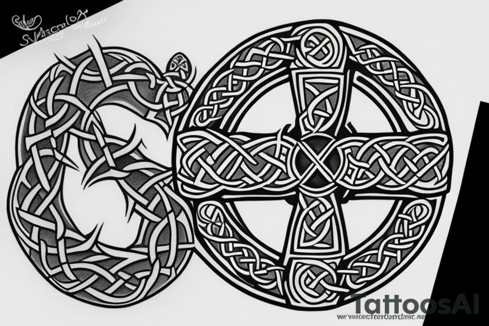 celtic cross simple tattoo idea