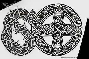 celtic cross simple tattoo idea